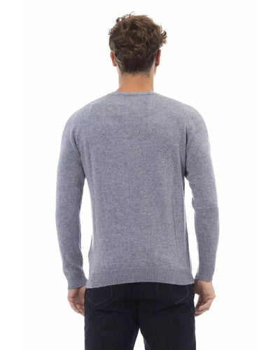 Alpha Studio Men's Light Blue Viscose Sweater - 48 IT