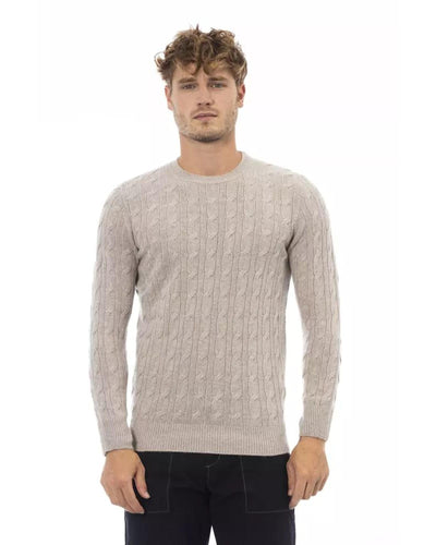 Alpha Studio Men's Beige Viscose Sweater - 48 IT