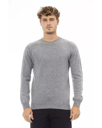 Alpha Studio Men's Gray Viscose Sweater - 48 IT