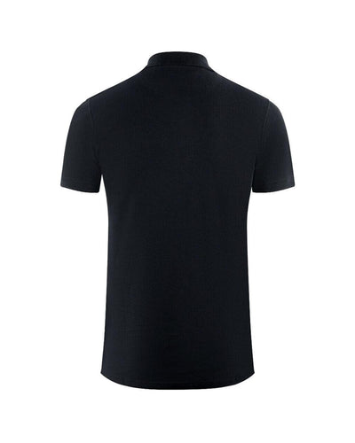 Aquascutum Men's Black Cotton Polo Shirt - XL