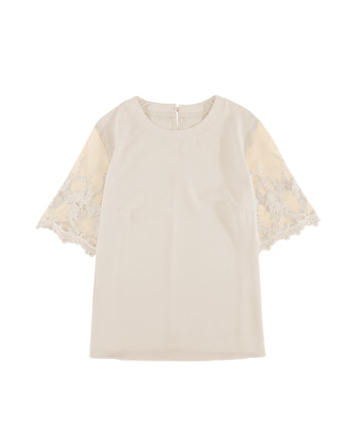 Azura Exchange Lace Sleeve Patchwork Top - XL