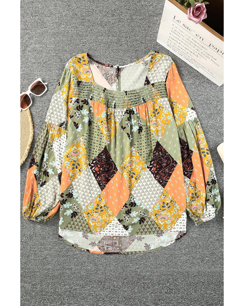 Azura Exchange Mixed Print Blouse - S