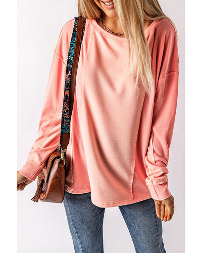 Azura Exchange Patchwork Long Sleeve Top - S