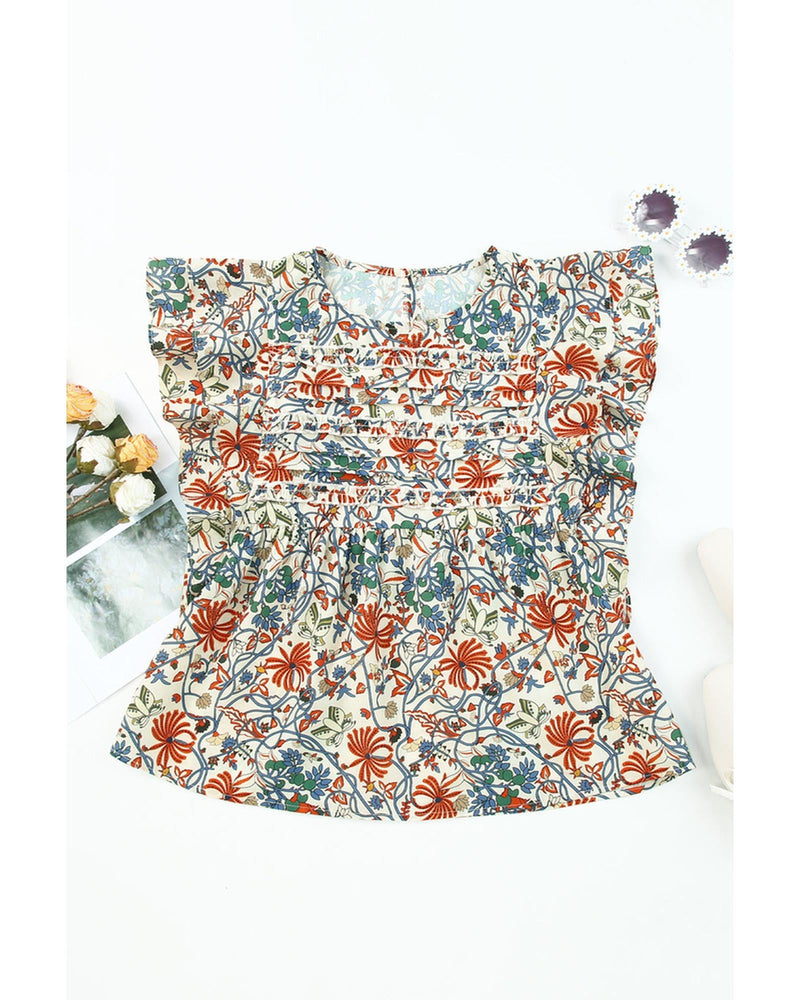 Azura Exchange Vintage Floral Sleeveless Tank Top - M