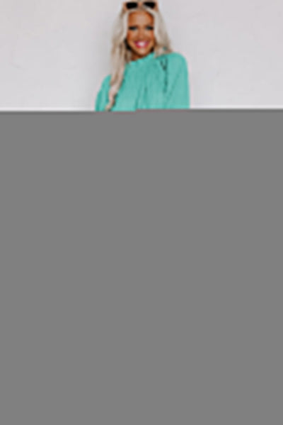 Azura Exchange Pleated Flared Cuff Long Sleeve Blouse - XL