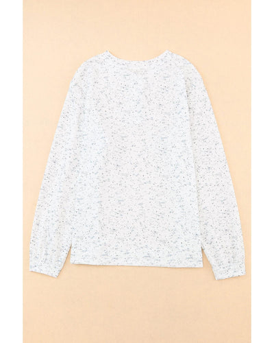 Azura Exchange Relaxed Rib Knit Long Sleeve Henley Top - L