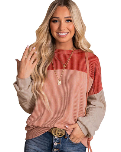 Azura Exchange Long Sleeve Ribbed Loose Top - S