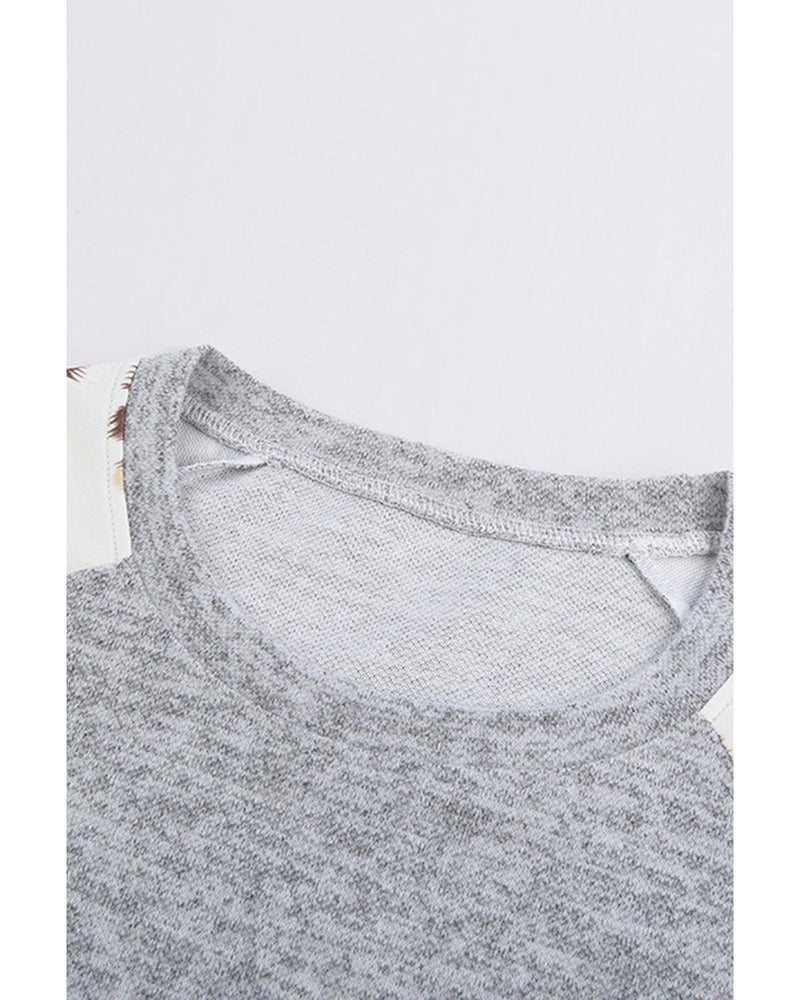 Azura Exchange Leopard Print Long Sleeve Top - XL