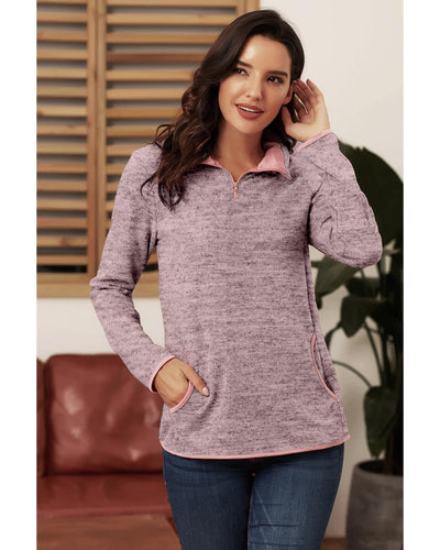 Azura Exchange Quarter Zip Pullover Sweatshirt - L