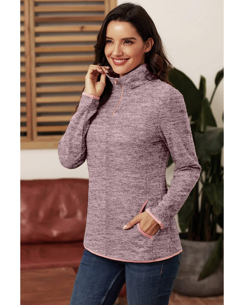 Azura Exchange Quarter Zip Pullover Sweatshirt - L
