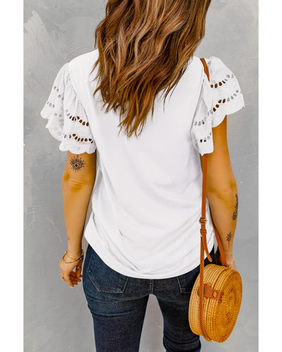 Azura Exchange Ruffle Sleeve T-shirt - 2XL
