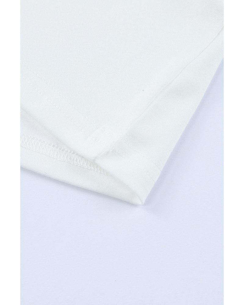 Azura Exchange Stars and Stripes V Neck Tee - M