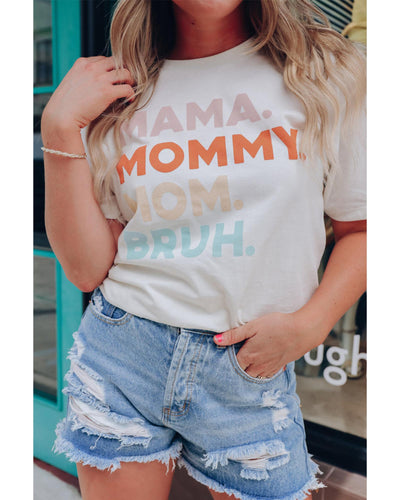 Azura Exchange Mama Mommy Mom Bruh Letter Graphic T Shirt - M