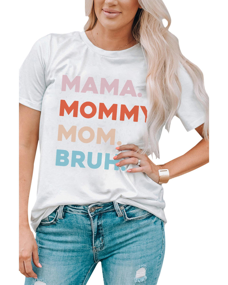 Azura Exchange Mama Mommy Mom Bruh Letter Graphic T Shirt - M