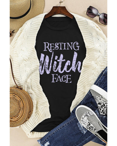 Azura Exchange Resting Witch Face Graphic Tee - M