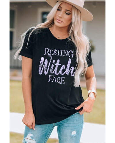 Azura Exchange Resting Witch Face Graphic Tee - M