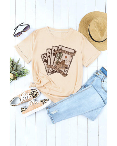 Azura Exchange Western Poker Cards Graphic Print T-Shirt - S