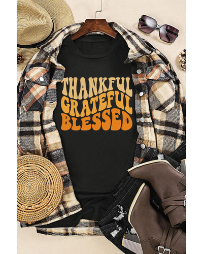 Azura Exchange Thankful Grateful Blessed Graphic Tee - XL