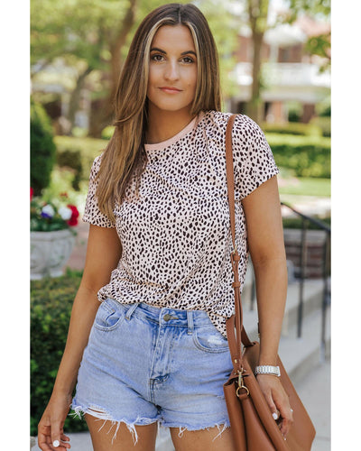 Azura Exchange Cheetah Print Short Sleeve T Shirt - M