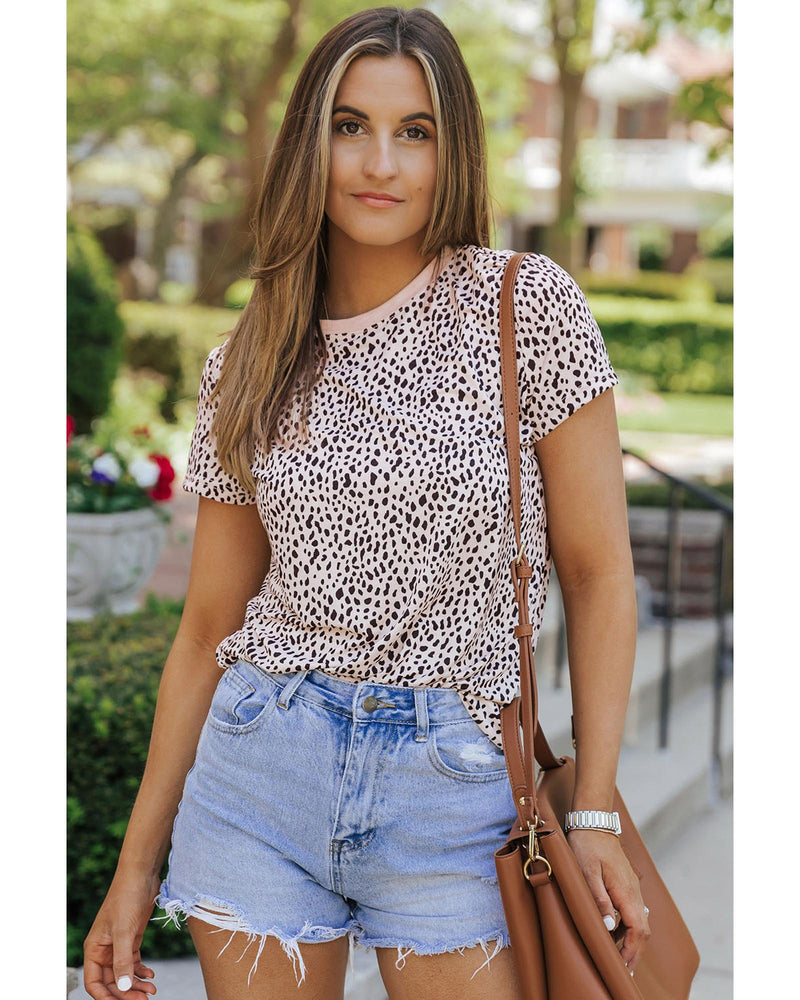 Azura Exchange Cheetah Print Short Sleeve T Shirt - M