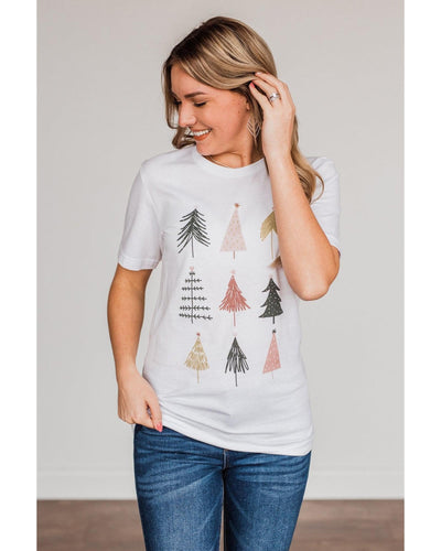 Azura Exchange Christmas Tree Graphic Tee - L