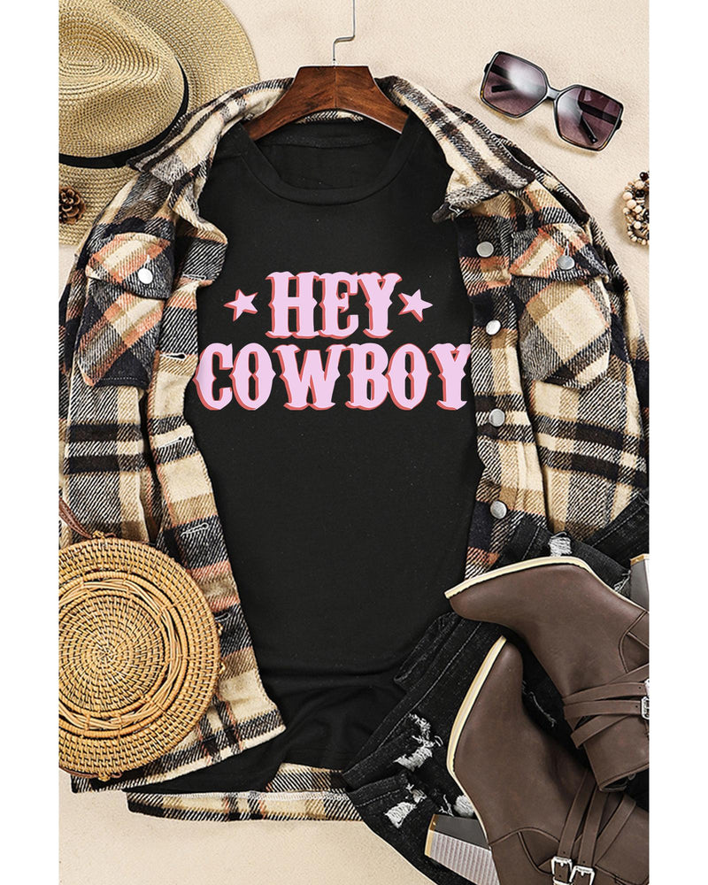 Azura Exchange Cowboy Letters Crew Neck T-shirt - XL