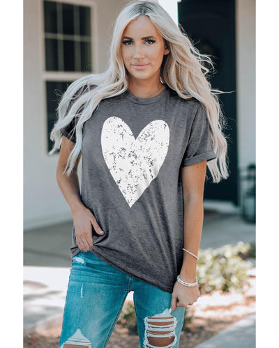 Azura Exchange Heart Graphic Print T-Shirt - S