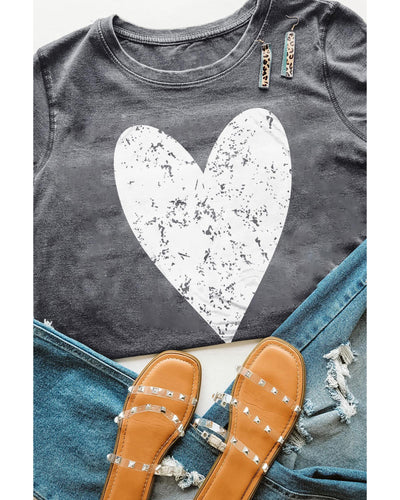 Azura Exchange Heart Graphic Print T-Shirt - XL