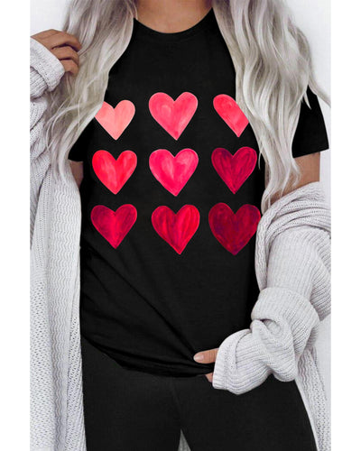 Azura Exchange Heart Graphic Tee for Valentines Day - S