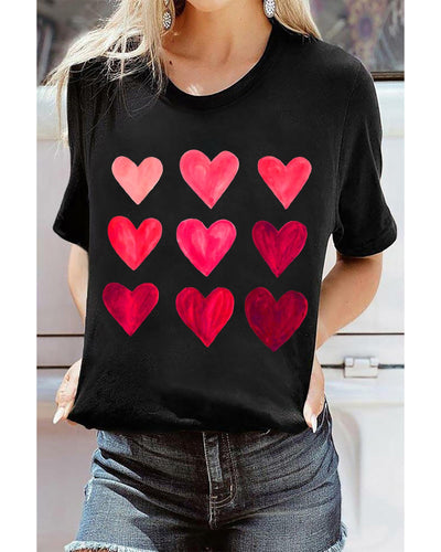 Azura Exchange Heart Graphic Tee for Valentines Day - S