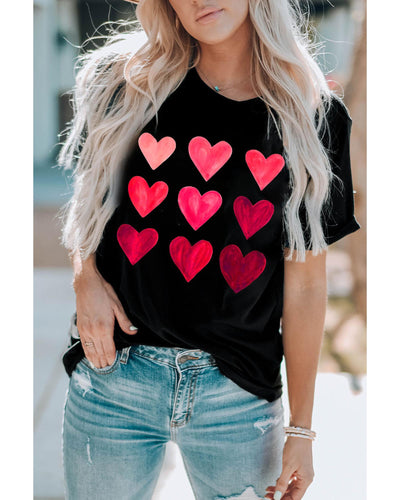 Azura Exchange Heart Graphic Tee for Valentines Day - S