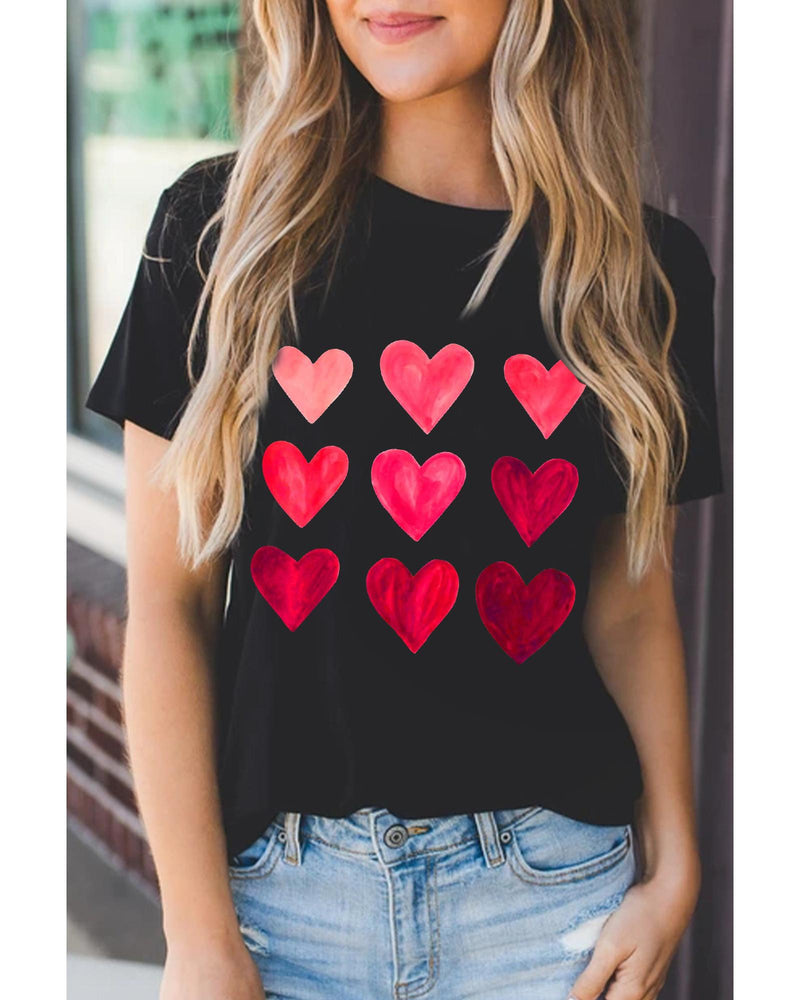 Azura Exchange Heart Graphic Tee for Valentines Day - S