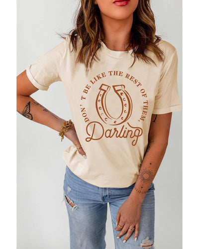 Azura Exchange Darling Letter Graphic Print T-Shirt - XL