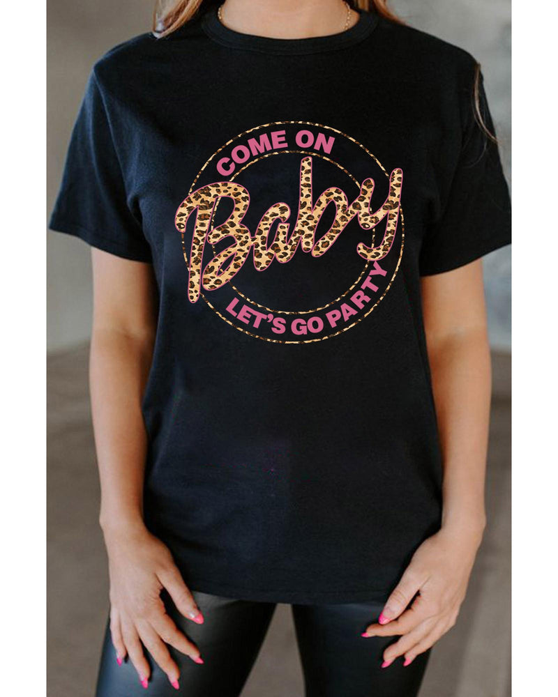 Azura Exchange Barbie Leopard Graphic T-Shirt - S