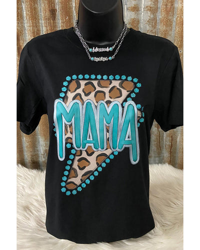 Azura Exchange MAMA Leopard Lightening Graphic Tee - L