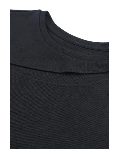 Azura Exchange Slash Cutout Cap Sleeve T Shirt - S