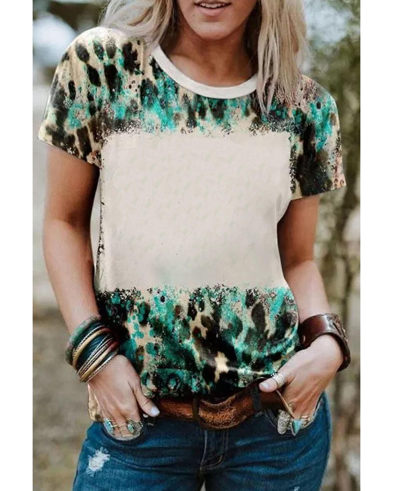 Azura Exchange Leopard Print Graphic T-Shirt - M