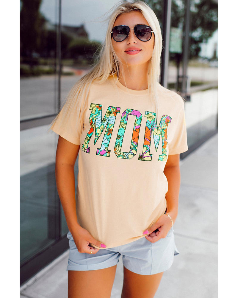 Azura Exchange Floral Letter Print T Shirt - 2XL