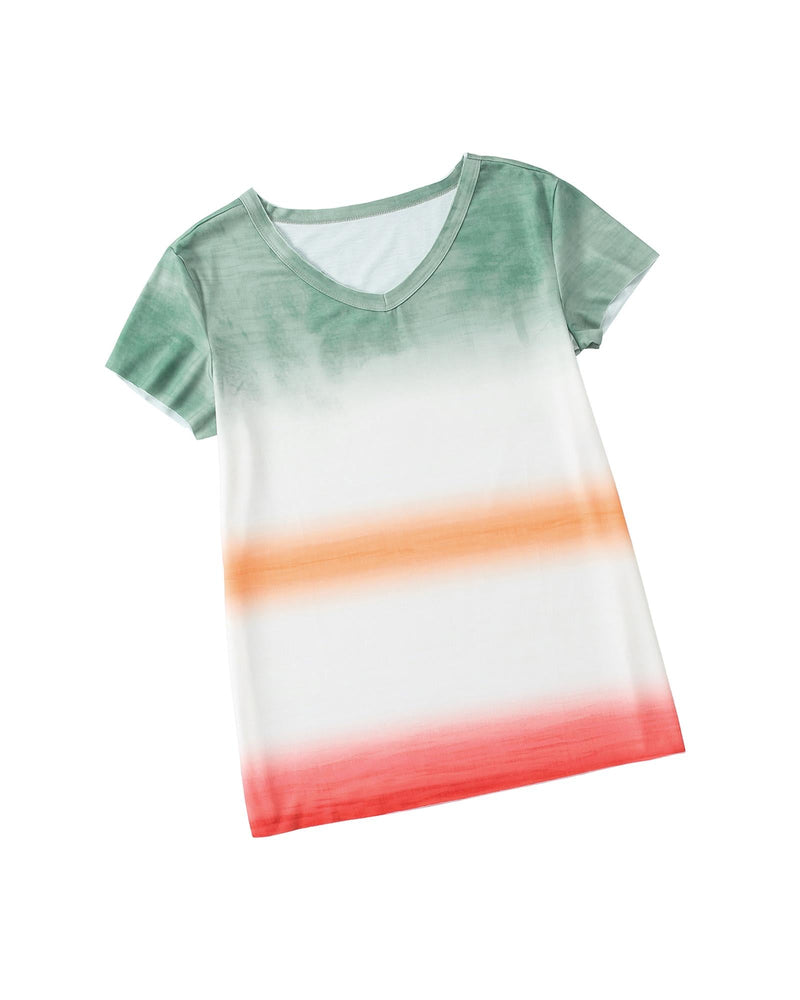Azura Exchange Tie-dye V Neck T-shirt - S