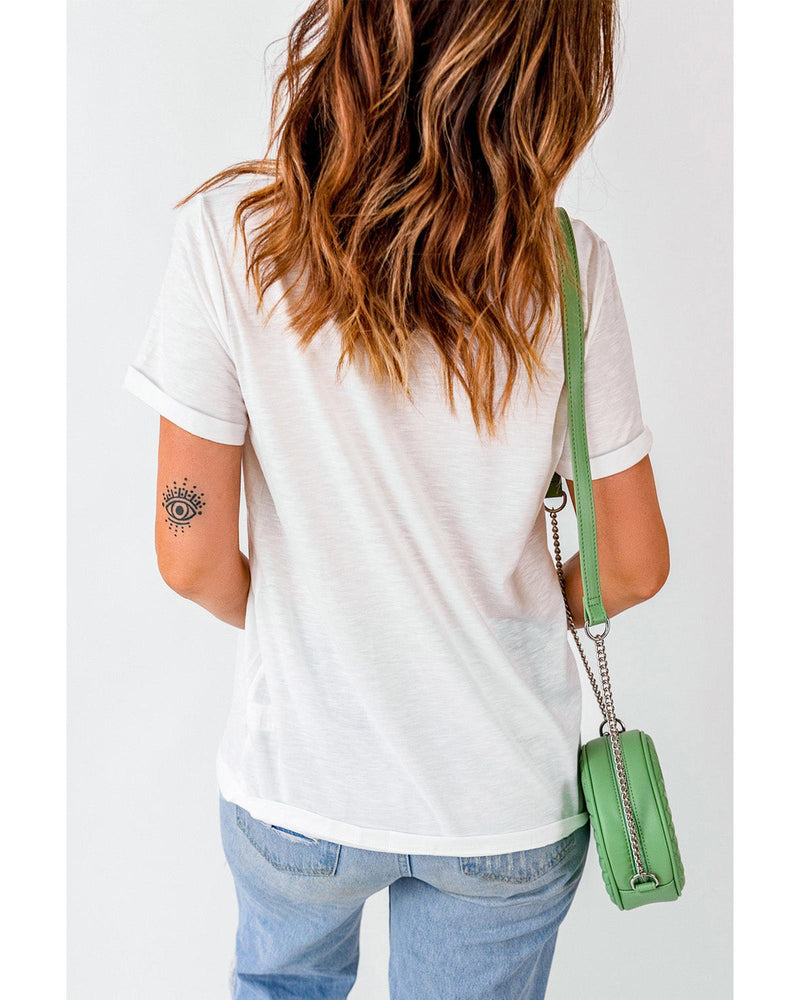 Azura Exchange Graphic Tee with Fall Breeze and Autumn Leaves Design - S