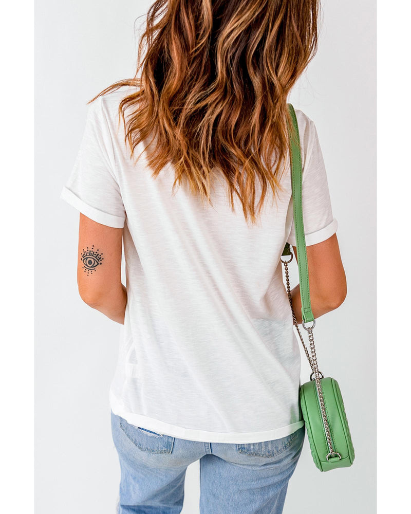White Christmas Bowknot Graphic Tee - 3XL