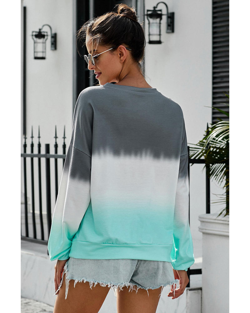 Azura Exchange Color Block Tie Dye Sweatshirt - S