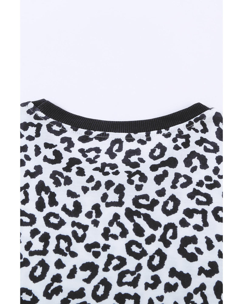 Azura Exchange Leopard Side Split T-shirt - XL