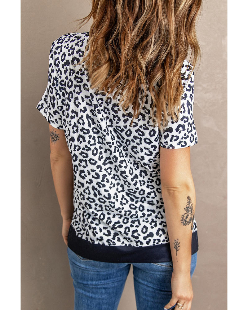 Azura Exchange Leopard Side Split T-shirt - XL