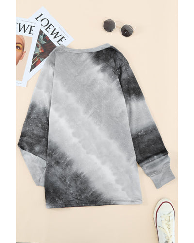 Azura Exchange Gray Tie-Dye Sweatshirt - S