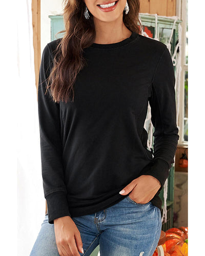 Azura Exchange Luxury Fleece Pullover Sweatshirt - S