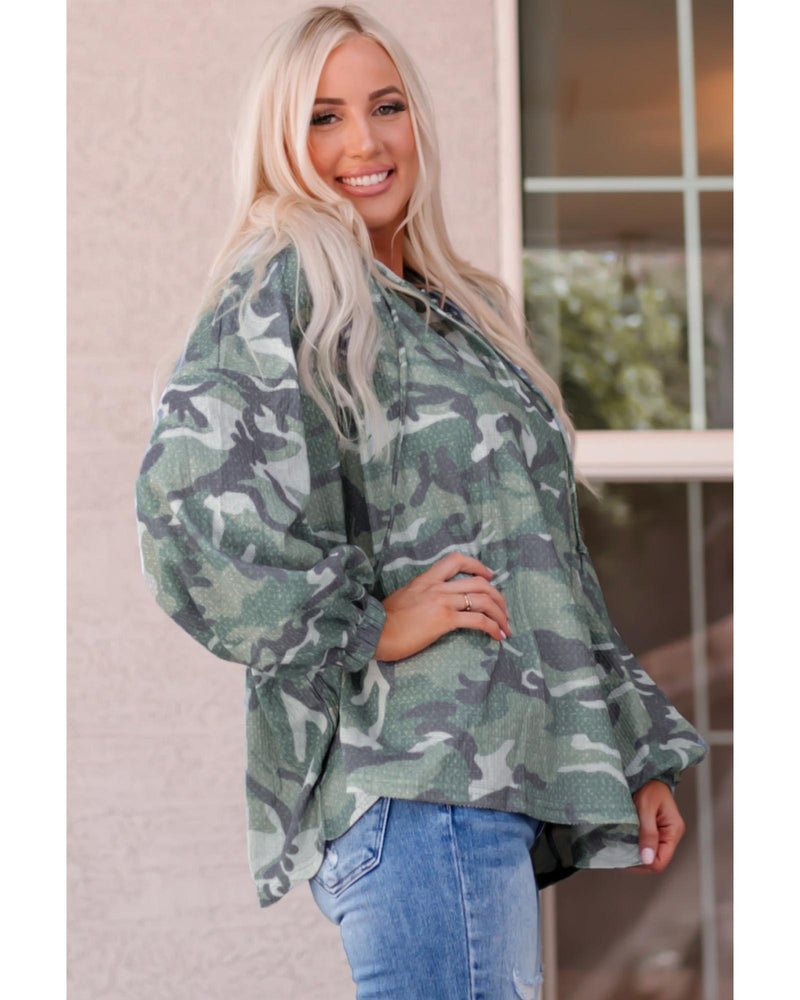 Azura Exchange Camo Print Oversize Hoodie - L