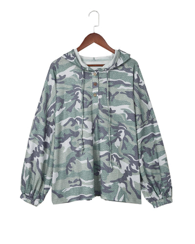 Azura Exchange Camo Print Oversize Hoodie - L