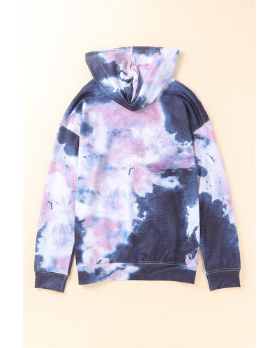 Azura Exchange Kangaroo Pocket Tie-dye Hoodie - L