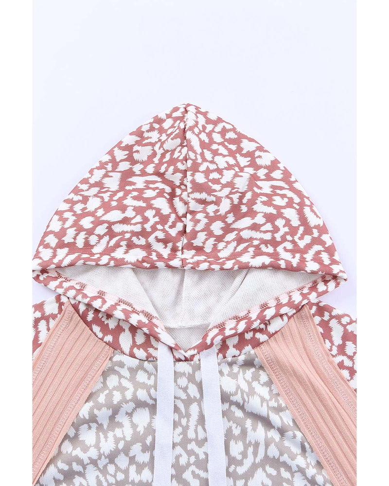 Azura Exchange Leopard Hooded Sweatshirt - S